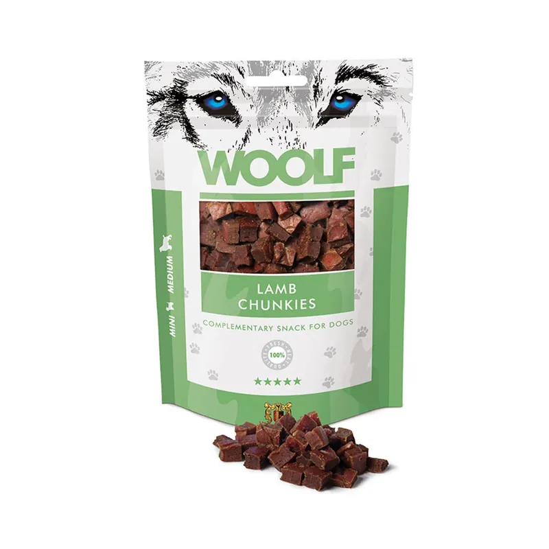 Anbefalet valg - WOOLF Lamb Chunkies - 100 g